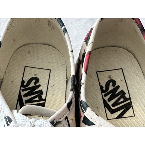 VANS Authentic shoes women Sz 5.5/ Mens 4 Roses Flower FLoral Skate - Picture 9 of 16